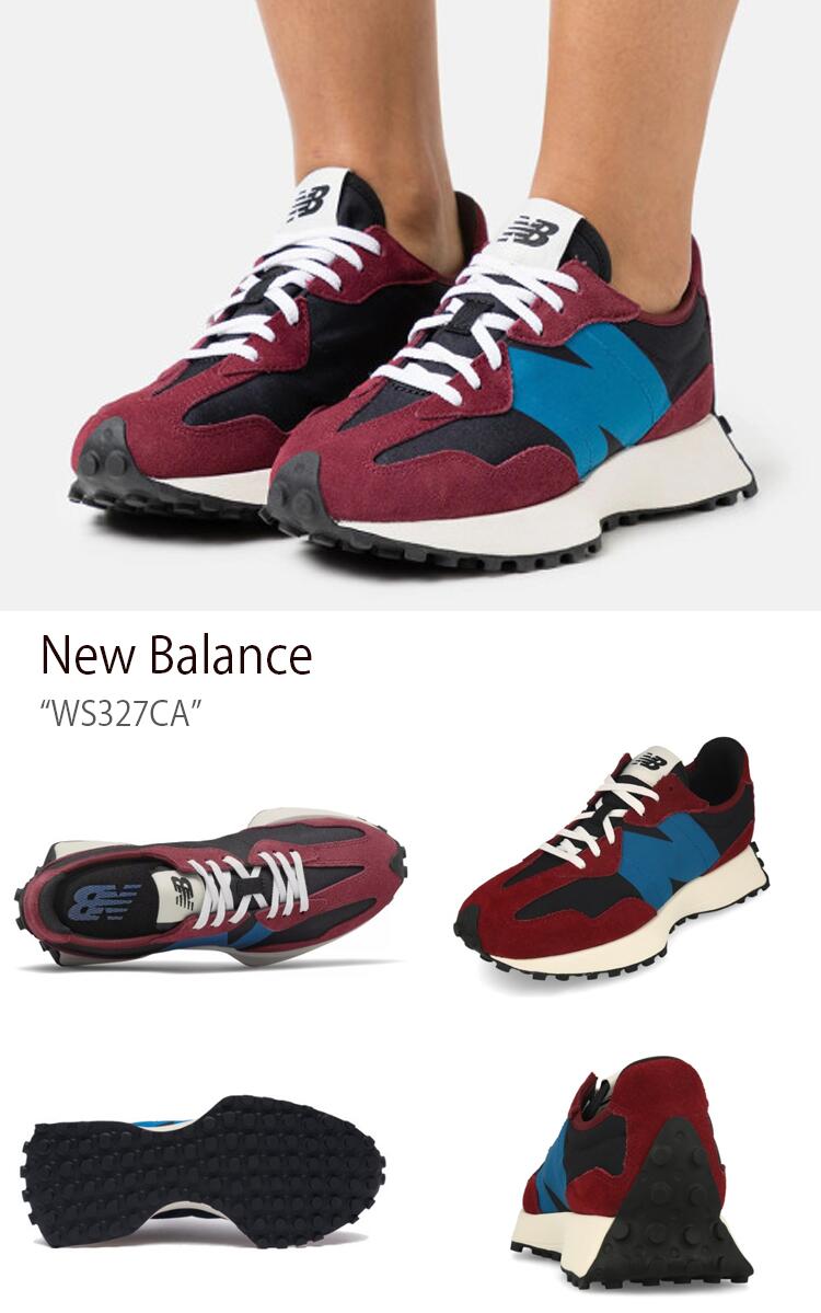 New Balance ニューバランス スニーカー 327 BURGUNDY BLACK BLUE バーガンディー ブラック ブルー WS327CA メンズ レディース 男女兼用 男性用 女性用【中古】未使用品