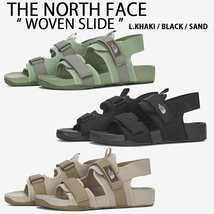 楽天larmoire -Interior and Goods-THE NORTH FACE ノースフェイス サンダル WOVEN SANDAL ウーブン スポーツサンダル スポサン ストラップ サイズ調整 ロゴ ブラック カーキ ベージュ メンズ レディース 男性用 女性用 NS98N08K/J/L【中古】未使用品