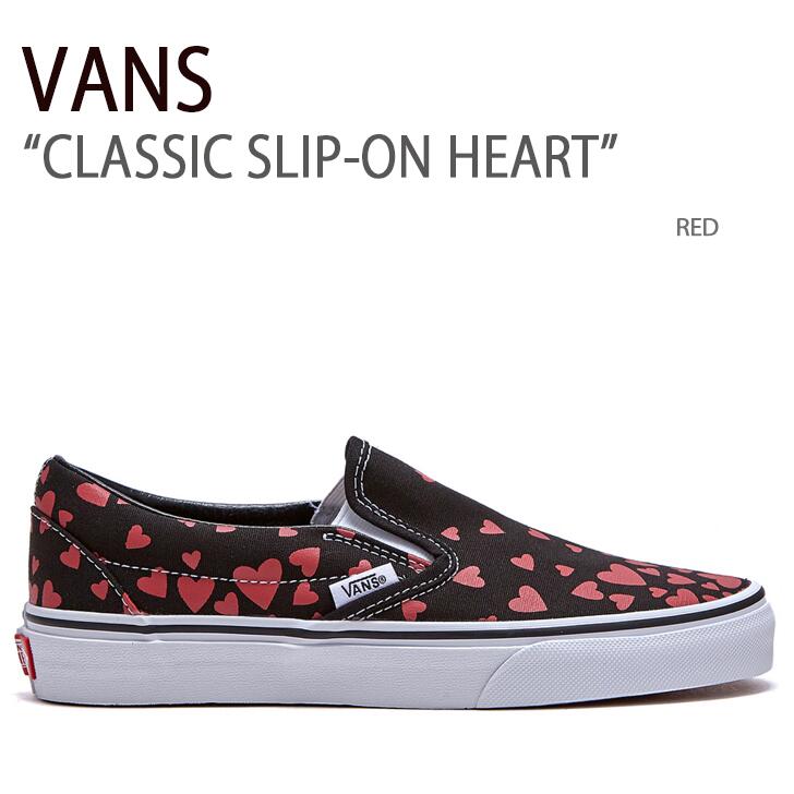 VANS oY Xj[J[ CLASSIC SLIP-ON HEART RED NVbNXb|n[g bh @Y V[Y fB[X VN0A33TB45LyÁzgpi