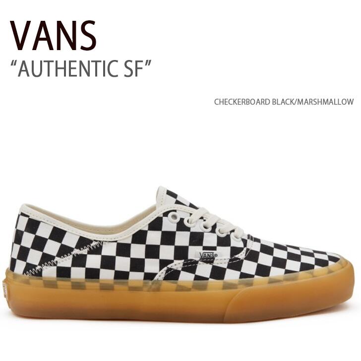 VANS Х ˡ AUTHENTIC SF CHECKERBOARD BLACK MARSHMALLOW ƥåSF ...