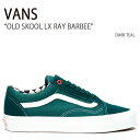 VANS バンズ スニーカー OLD SKOOL LX RAY BARBEE DARK TEAL オールドスクール レイバービー ダークティール メンズ レディース 男性用 女性用 男女兼用 VN0A4P3X92L【中古】未使用品