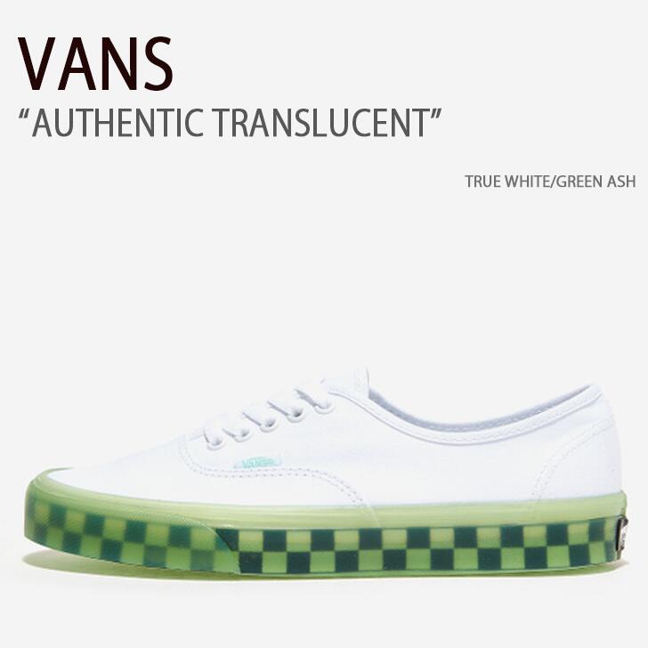 VANS oY Xj[J[ AUTHENTIC TRANSLUCENT TRUE WHITE GREEN ASH I[ZeBbN gX[Zg gD[zCg O[AbV @Y V[Y Y fB[X jp jp p VN0A5KRDAVDyÁzgpi