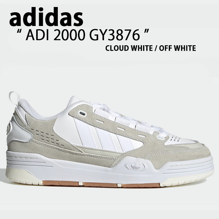 adidas アディダス スニーカー ADI 2000 アディ2000 GY3876 CLOUD WHITE OFF WHITE レザー 本革 ホワイト メンズ レディース 男性用 女性用 男女共用 ユニセックス 【中古】未使用品