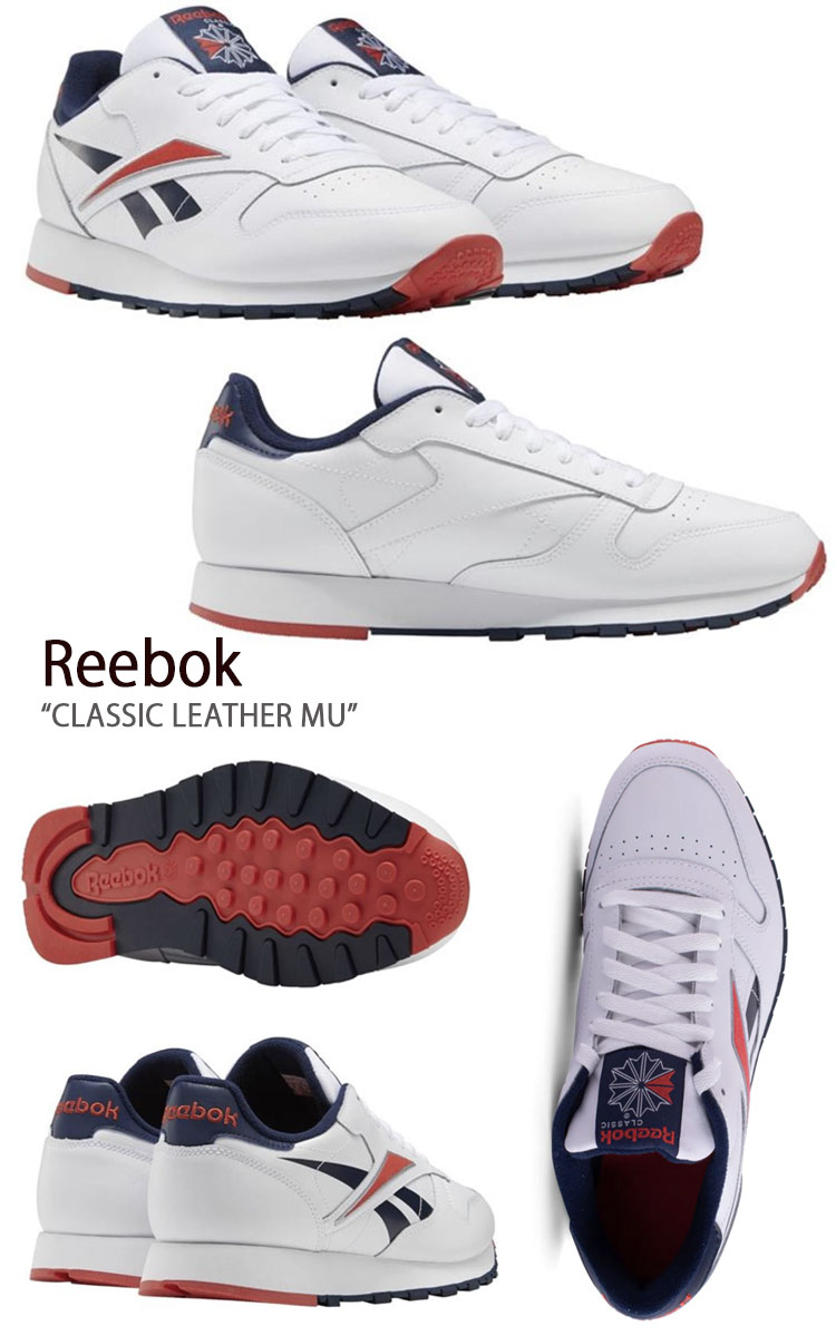 REEBOK リーボック スニーカー CLASSIC LEATHER EG6420 クラシック レザー WHITE RADIANT RED ホワイト ラディアントレッド シューズ メンズ 男性用【中古】未使用品