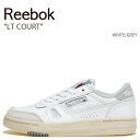 REEBOK リーボック スニーカー LT COURT WHITE GRAY エルティー コート ホワイト グレー メンズ レディース 男性用 女性用 男女兼用 GW5116【中古】未使用品