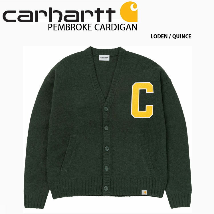 CARHARTT カーハート カーディガン PEMBROKE CARDIGAN ペングローブ リード マルメロ グリーン カレッジカーディガン スクールカーディガン メンズ レディース 男性用 女性用 CA18FWKNKC【中古】未使用品