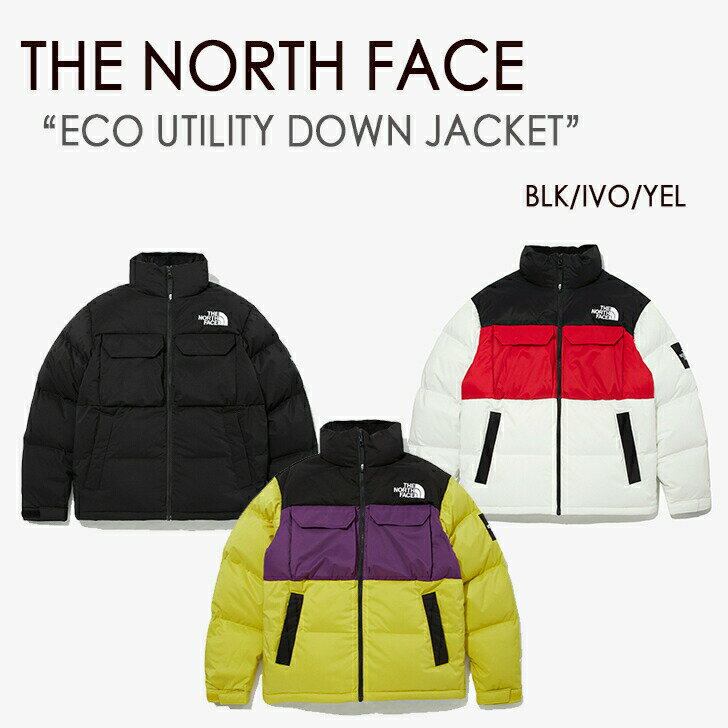 THE NORTH FACE ノースフェイス ECO UTILITY DOWN JACKET ユーティリティ ダウン ジャケット ホワイトレーベル WHITE LABEL ブラック イエロー アイボリー NJ1DM54J NJ1DM54K NJ1DM54L 【中古】未使用品