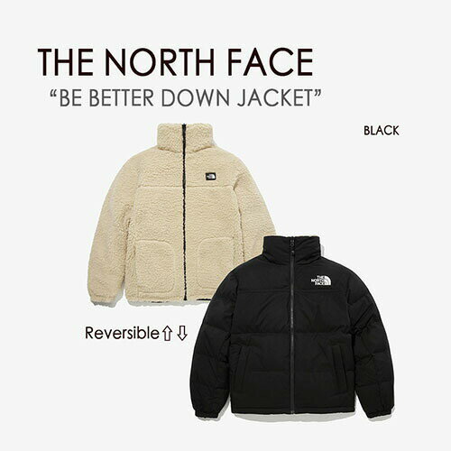 THE NORTH FACE ノースフェイス BE BETTER DOWN JACKET ダウン フリース リバーシブル WHITE LABEL ベージュ ブラック NJ1DM73A メンズ レディース 男女共用 男性用 女性用【中古】未使用品