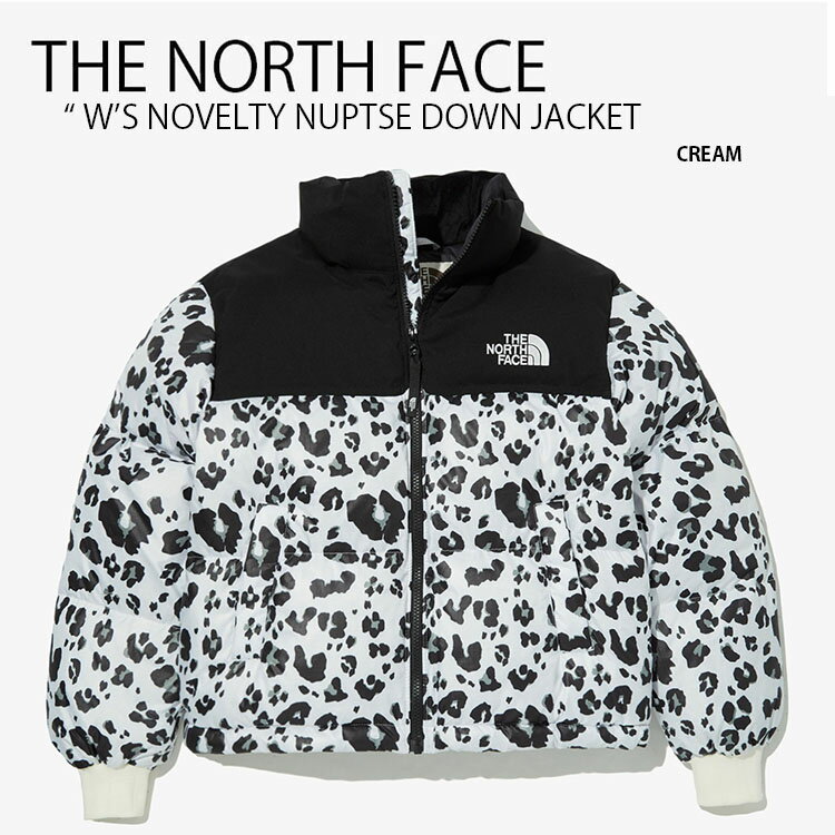 THE NORTH FACE ノースフェイス ショートダウン W 039 S NOVELTY NUPTSE DOWN JACKET ノベルティ ヌプシ ダウンジャケット ダウン ジャケット ブラック ホワイト ヌプシダウン レオパード ヒョウ柄 WHITELABEL NJ1DM82K【中古】未使用品