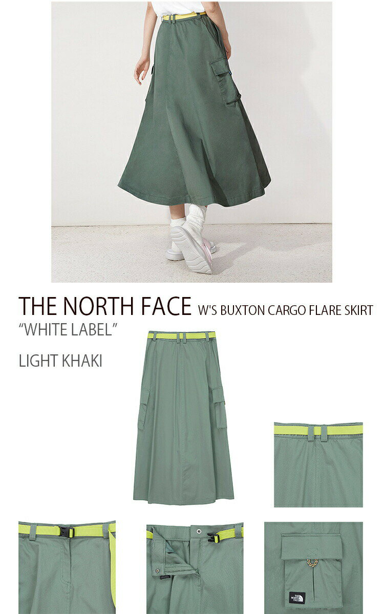 THE NORTH FACE ノースフェイス W'S BUXTON CARGO FLARE SKIRT スカート カーゴ フレア レディース ホワイトレーベル WHITE LABEL ブラック カーキ ベージュ レディース 女性用 NK6NM30A NK6NM30B NK6NM30C【中古】未使用