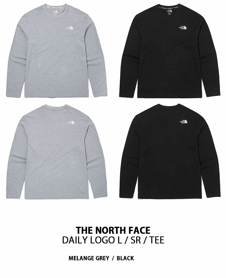 THE NORTH FACE ノースフェイス ロンT DAILY LOGO L/SR/TEE デイリー ロゴ Tシャツ 長袖 ロングスリーブ ブラック グレー WHITELABEL メンズ レディース 男女共用 男性用 女性用 NT7TM02K NT7TM02J【中古】未使用品