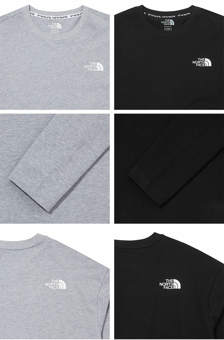 THE NORTH FACE ノースフェイス ロンT DAILY LOGO L/SR/TEE デイリー ロゴ Tシャツ 長袖 ロングスリーブ ブラック グレー WHITELABEL メンズ レディース 男女共用 男性用 女性用 NT7TM02K NT7TM02J【中古】未使用品