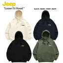 楽天larmoire -Interior and Goods-Jeep ジープ パーカー Loose Fit Hood ルーズフィット ロゴ スウェット フード フーディー トレーナー ブラック グレー ネイビー アイボリー メンズ レディース 男女共用 男性用 女性用 JN5THU011【中古】未使用品