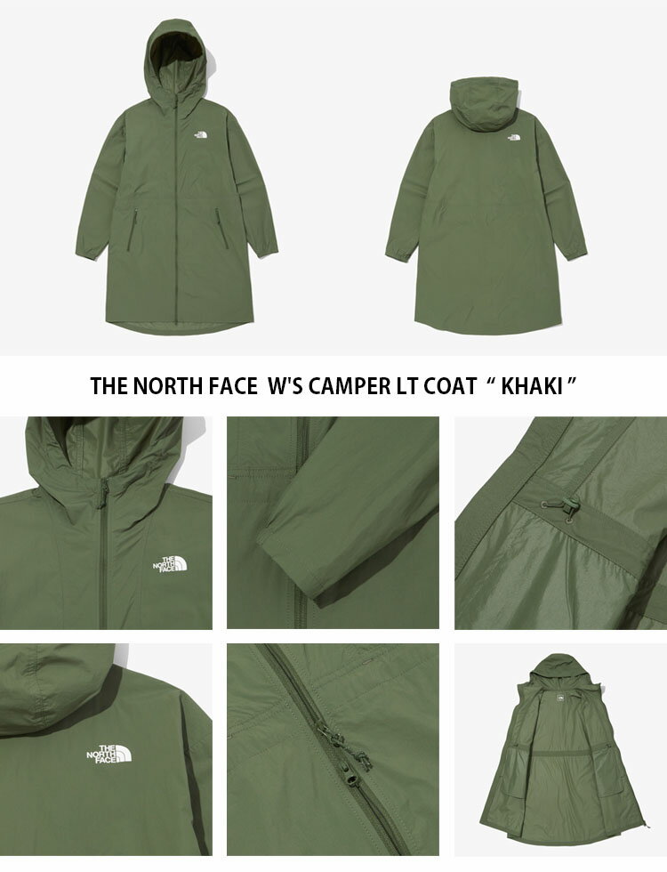 THE NORTH FACE ノースフェイス ミリタリーコート W'S CAMPER LT COAT キャンパー ライト コート マウンテンコート マウンテンパーカー ロング丈 ロングコート フード フーディ ロゴ レディース 女性用 NC3BN30A/B【中古】未使用品