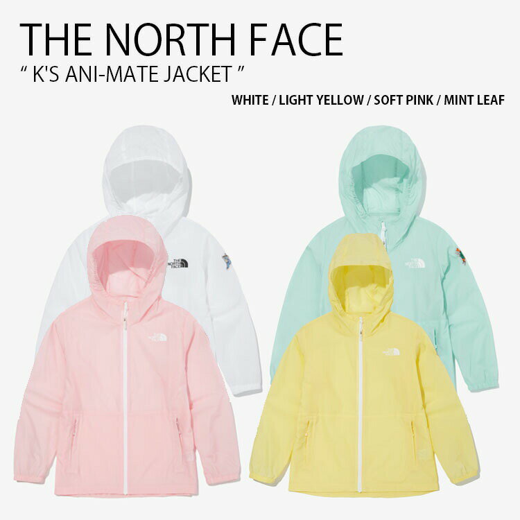 楽天larmoire -Interior and Goods-THE NORTH FACE ノースフェイス キッズ マウンテンパーカー K'S ANI-MATE JACKET アニメイト ジャケット フード フーディ パーカー ジップアップ ジャケット ライトアウター 軽い 軽量 子供用 NJ3LN09S/T/U/V【中古】未使用品