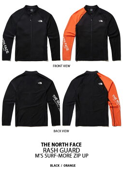 THE NORTH FACE ノースフェイス ラッシュガード M'S SURF-MORE ZIP UP ジップアップ UVカット ハイネック 立ち襟 UVカット 長袖 ロングスリーブ 冷感素材 マリンスポーツ サーフィン メンズ レディース 男性用 女性用 NJ5JL08K/J【中古】未使用品