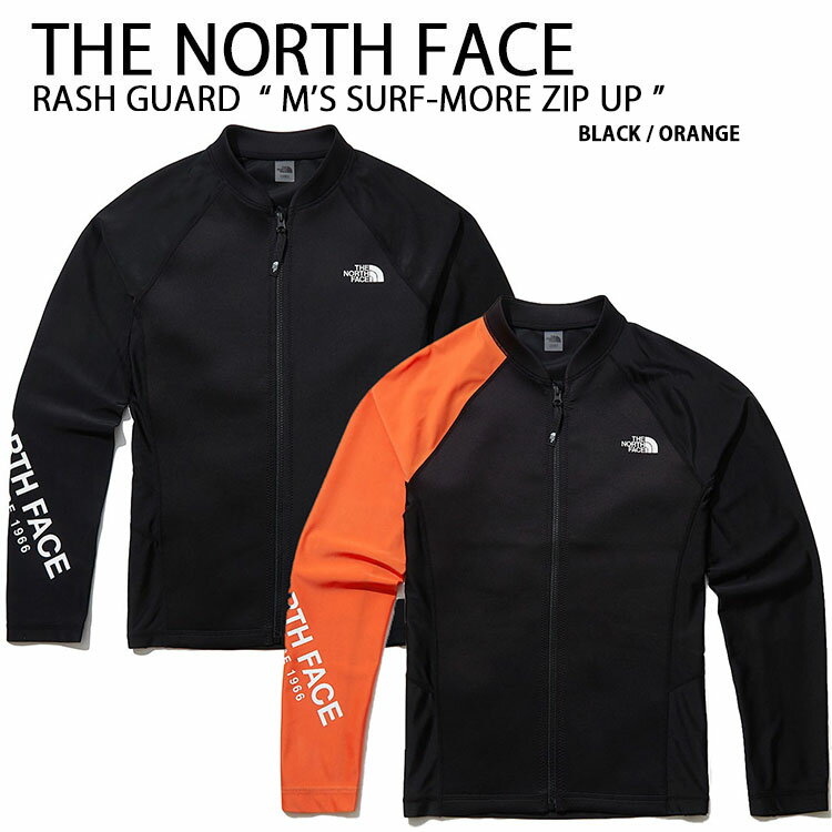 THE NORTH FACE ノースフェイス ラッシュガード M'S SURF-MORE ZIP UP ジップアップ UVカット ハイネック 立ち襟 UVカット 長袖 ロングスリーブ 冷感素材 マリンスポーツ サーフィン メンズ レディース 男性用 女性用 NJ5JL08K/J【中古】未使用品