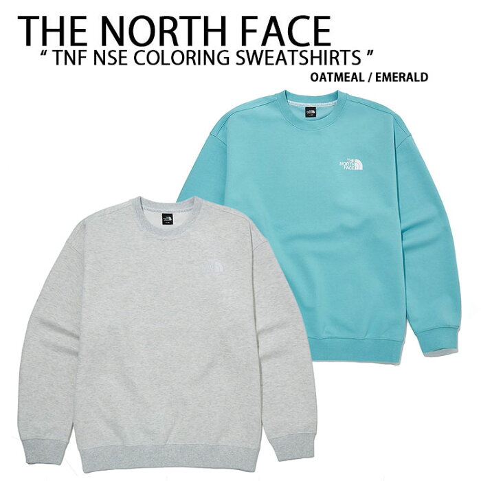 【ポイント2倍!期間限定】THE NORTH FACE ノースフェイス スウェット TNF NSE COLORING SWEATSHIRTS カラーリング スウェット トレーナー 背面ロゴ バックプリント ボックスロゴ グレー エメラルド メンズ レディース NM5MM02B/C【中古】未使用品