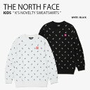 THE NORTH FACE ノースフェイス キッズ スウェット K'S NOVELTY SWEATSHIRTS ノベルティ スウェットシャツ トレーナー プルオーバー ルーズフィット ワイドフィット ドロップショルダー ロゴ 子供用 NM5MN05S/T【中古】未使用品