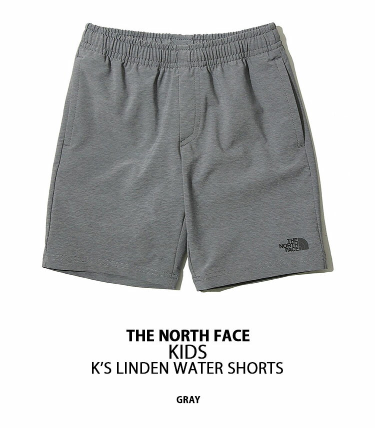 THE NORTH FACE ノースフェイス キッズ 水着 ウォーターパンツ K'S LINDEN WATER SHORTS ショートパンツ ウォーターショーツ ウォーターパンツ スポーツショーツ 水陸両用 グレー キッズ用 子供用 男の子 女の子 NS6NK06T【中古】未使用品