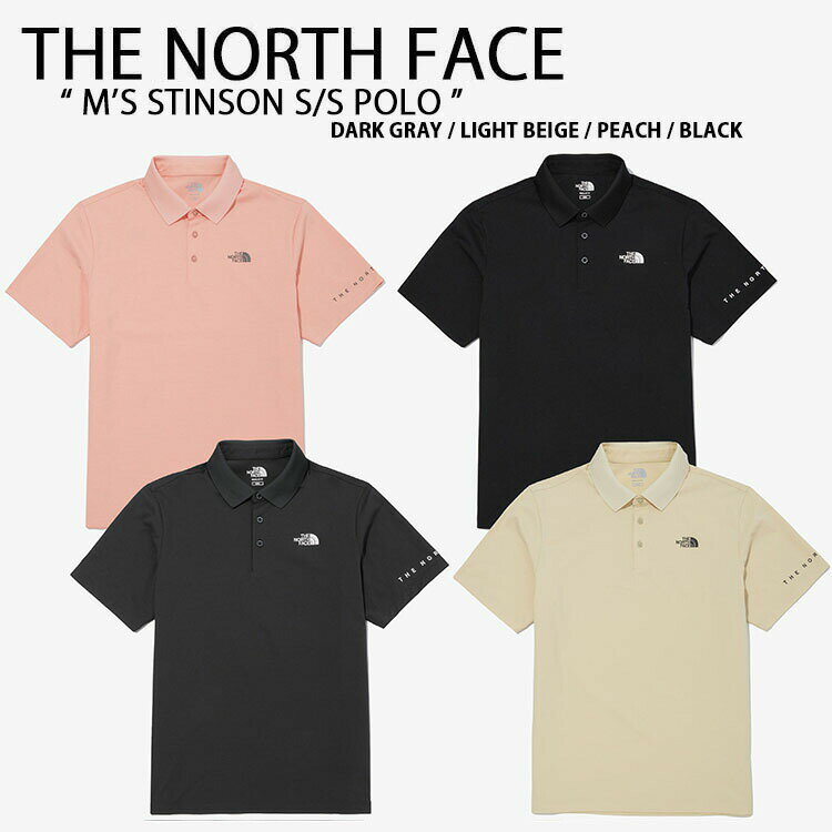 THE NORTH FACE ノースフェイス ポロシャツ M'S STINSON S/S POLO スティンソン ポロ 半袖 ショートスリーブ スリム 細身 ロゴ カジュアル オフィス グレー ベージュ ピンク ブラック メンズ レディース NT7PN01K/J/L/M【中古】未使用品