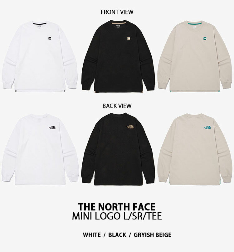 THE NORTH FACE ノースフェイス ロンT カットソー MINI LOGO L/SR/TEE ボックスロゴ Tシャツ 長袖 ロングスリーブ ベーシック シンプル WHITELABEL ホワイト ブラック ベージュ メンズ レディース NT7TN00K/J/L【中古】未使用品