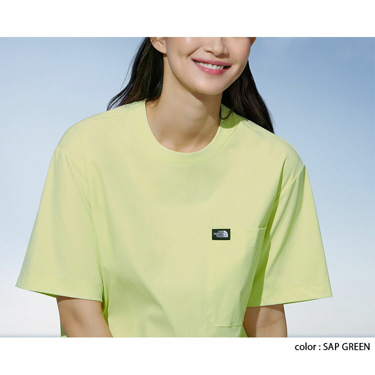 THE NORTH FACE ノースフェイス Tシャツ DAY ALL-ROUND S/SR/TEE デイ オールラウンド ショートスリーブ ティーシャツ 半袖 カットソー 胸ポケット 冷感 ブラック ベージュ グリーン メンズ レディース NT7UN15A/B/C【中古】未使用品