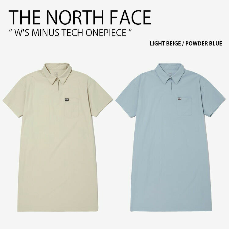 THE NORTH FACE ノースフェイス レディース ワンピース W'S MINUS TECH ONEPIECE マイナステック シャツワンピース シャツワンピ ウーブンシャツ ショートスリーブ 半袖 ひざ下丈 ルーズフィット 女性用 NT7ZN30A/B【中古】未使用品