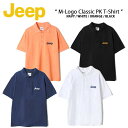 Jeep ジープ ポロシャツ ポロ M-Logo Classic PK T-shirt POLO ロゴ バックプリント 半袖 ショートスリーブ シンプル ベーシ...