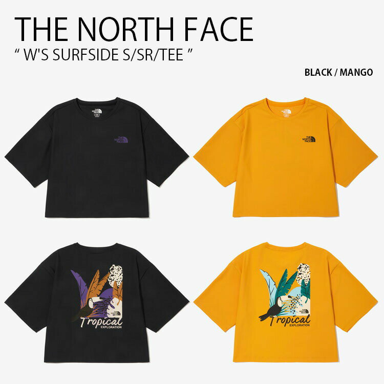 THE NORTH FACE ノースフェイス レディース Tシャツ W'S SURFSIDE S/SR/TEE サーフサイド ショートスリーブ ティーシャツ 半袖 カットソー クルーネック ルーズフィット ロゴ WHITELABEL 女性用 NT7UN33J/K【中古】未使用品