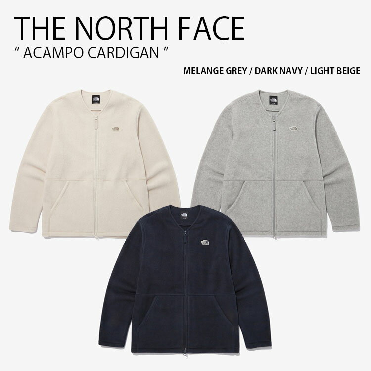 THE NORTH FACE ノースフェイス フリースジャケット ACAMPO CARDIGAN アカンポ カーディガン フリース ジップアップ ジャケット ボア ロゴ カジュアル ストリート グレー ネイビー ベージュ 男性用 女性用 男女共用 NJ5JN62A/B/C【中古】未使用品