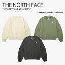 THE NORTH FACE ノースフェイス スウェット COMFY SWEATSHIRTS コンフィ スウェットシャツ トレーナー 長袖 カットソー プルオーバー カジュアル ストリート グレー アイボリー カーキ WHITELABEL NM5MN51J/K/L【中古】未使用品
