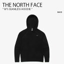 THE NORTH FACE ノースフェイス レディース パーカー W'S SEAMLESS HOODIE シームレス フーディ ニット フード 長袖 メリノウール ロゴ カジュアル ストリート ブラック 女性用 NM5PM91A【中古】未使用品 1