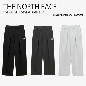 THE NORTH FACE ノースフェイス ワイドパンツ STRAIGHT SWEATPANTS ストレート スウェットパンツ パンツ 長ズボン イージーパンツ ロゴ カジュアル ストリート ブラック グレー ホワイト WHITELABEL NP6KN52J/K/L【中古】未使用品