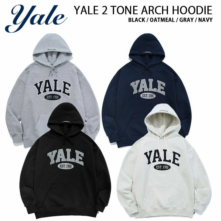 YALE イェール パーカー 2 TONE ARCH HOODIE スウェットパーカー フーディー アメカジ BLACK NAVY GRAY OATMEAL カレッジパーカー カレッジスウェット メンズ レディース YA8HD1071【中古】未使用品