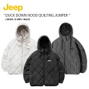 楽天larmoire -Interior and Goods-Jeep ジープ ダウンジャケット DUCK DOWN HOOD QUILTING JUMPER ダック ダウン フード キルティング ジャンパー フーディ カジュアル ストリート ベージュ グレー ブラック メンズ レディース 男性用 女性用 JN4JPU304【中古】未使用品