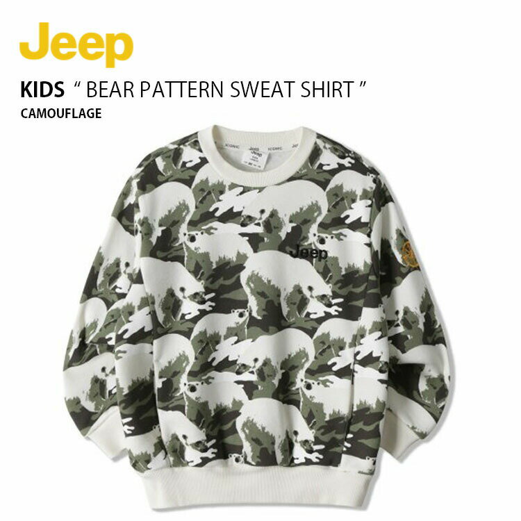 Jeep ジープ キッズ スウェット BEAR PATTERN SWEAT SHIRT ベアー パターン スウェットシャツ トレーナ..