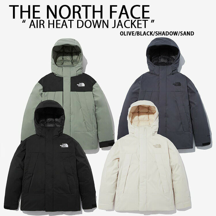 楽天larmoire -Interior and Goods-THE NORTH FACE ノースフェイス ダウンジャケット AIR HEAT DOWN JACKET ヒートダウン ショートダウン フード フード付き BLACK GRAY KHAKI WHITE オーバーフィット ブラック サンドシェル NJ2DN50A/B/C/D【中古】未使用品