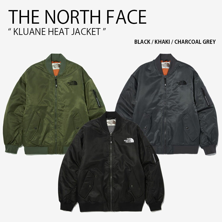 THE NORTH FACE ノースフェイス ボンバージャケット KLUANE HEAT JACKET クルエーン ヒート ジャケット パディングジャケット MA-1 MA1 カジュアル ストリート ブラック カーキ グレー WHITELABEL NJ3NN53J/K/L【中古】未使用品