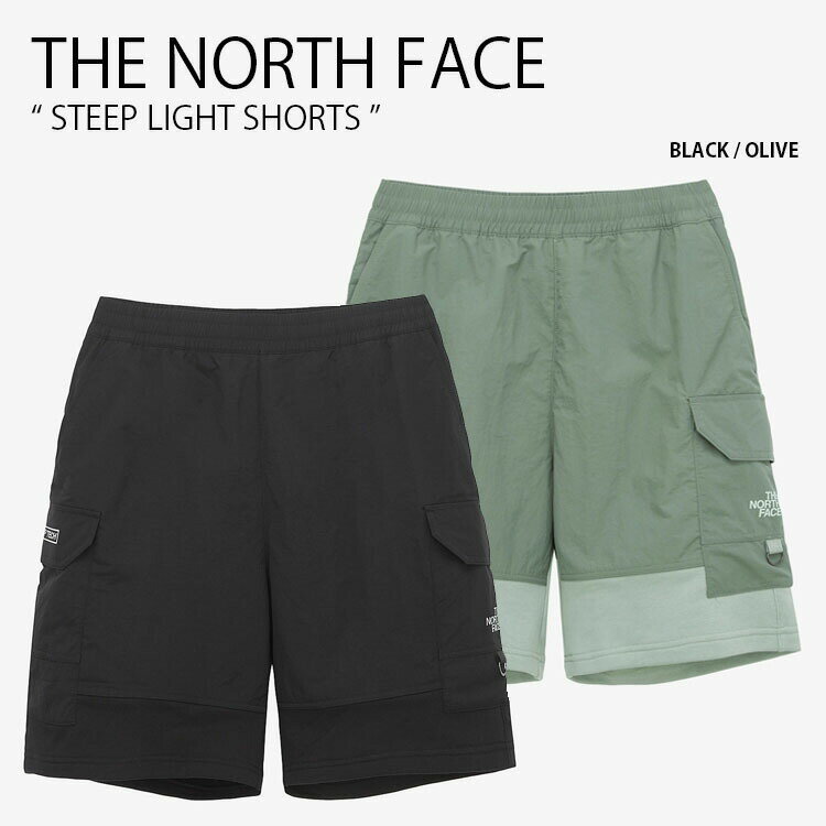 THE NORTH FACE ノースフェイス ショートパンツ STEEP LIGHT SHORTS スティープ ライト ショーツ パンツ 半ズボン ロゴ カジュアル ストリート ブラック グリーン メンズ レディース 男性用 女性用 NS6KM03A/B【中古】未使用品