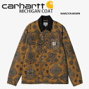 CARHARTT カーハート カバーオール MICHIGAN COAT ワークジャケット ジャケット COVERALL HAMILTON BROWN ミシガンコート ペイズリー柄 バンダナ柄 メンズ レディース CA22FWJAJH【中古】未使用品