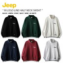 Jeep ジープ スウェット M LOGO LINE HALF NECK SWEAT ロゴ ライン ハーフネック スウェットシャツ 長袖 プルオーバー ブラック...