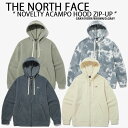 THE NORTH FACE ノースフェイス パーカー NOVELTY ACAMPO HOOD ZIP UP フルジップパーカー フリースパーカー GRAY IVORY BROWN 迷彩 カモ ロゴワッペン グレー アイボリー メンズ レディース NJ5JP28A/B/C/D【中古】未使用品(4)