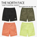 THE NORTH FACE ノースフェイス ショートパンツ DAILY ESSENTIAL SHORTS デイリー エッセンシャル ショーツ パンツ 半ズボン ロゴ カジュアル ストリート キャンプ ブラック カーキ ピンク ライム メンズ レディース 男性用 女性用 NS6NP20A/B/C/D【中古】未使用品