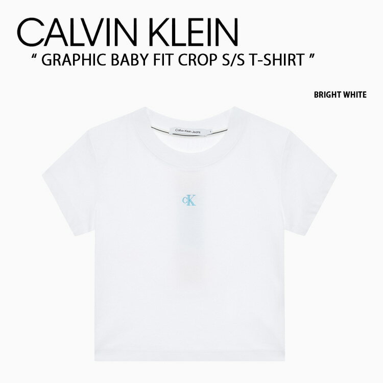 Calvin Klein カルバンクライン Tシャツ GRAPHIC BABY FIT CROP S/S T-SHIRT CK グラフィックベイビー..