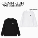 Calvin Klein カルバンクライン Tシャツ BASIC LOGO L/S T-SHIRT BRIGHT WHITE BLACK CK ベーシックロゴL/S長袖Tシャツ ブライトホワイト ブラック 男女兼用 メンズ レディース J400348 YAF/BEH未使用品