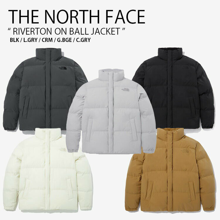 THE NORTH FACE ノースフェイス パディングジャケット RIVERTON ON BALL JACKET リバートン オン ボール ジャケット ジップアップ ロゴ カジュアル ストリート ブラック ホワイト ブラウン グレー WHITELABEL 男性用 女性用 男女共用 NJ3NN52J/L/M/N【中古】未使用品 1