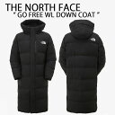 THE NORTH FACE ノースフェイス ダウンコート GO FREE WL DOWN COAT ロングダウン ベンチコート BLACK ダウン コート ダウンジャケット WHITELABEL ロゴ ストリート NC1DP51J【中古】未使用品