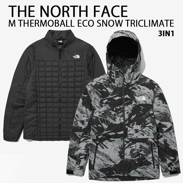 楽天larmoire -Interior and Goods-THE NORTH FACE ノースフェイス マウンテンパーカー インナージャケット付き M THERMOBALL ECO SNOW TRICLIMATE 3イン1 マウンテンジャケット フーディー メンズ レディース NJ2YN51A【中古】未使用品