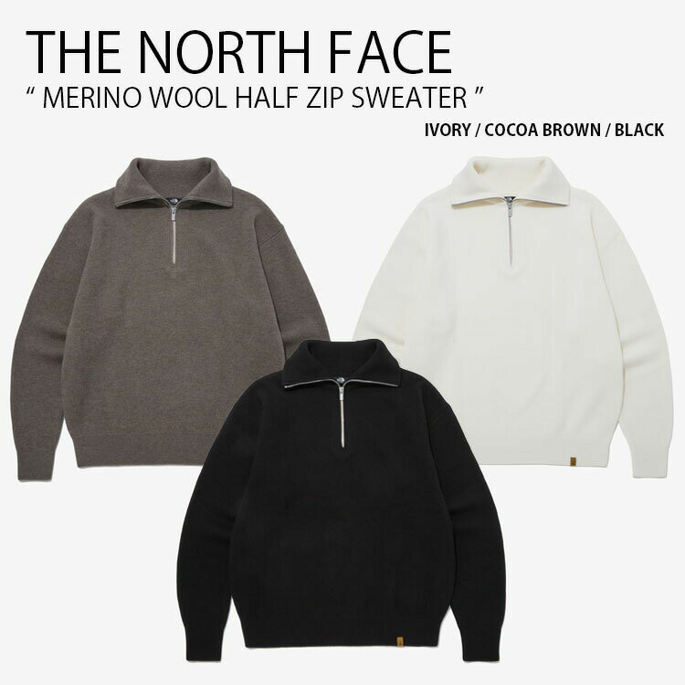 THE NORTH FACE ノースフェイス ニット MERINO WOOL HALF ZIP SWEATER メリノ ウール ハーフジップ セーター 長袖 ロ...